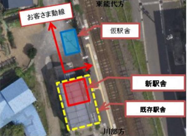 鶴泊駅構内図