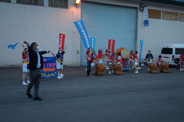 太鼓と市長